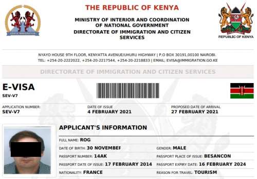 visa kenya électronique